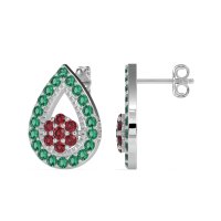 Teardrop Cluster Halo Earrings