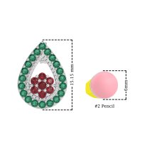 Teardrop Cluster Halo Earrings