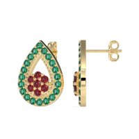 Teardrop Cluster Halo Earrings