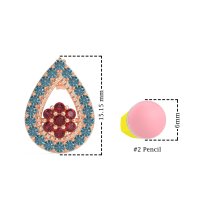 Teardrop Cluster Halo Earrings