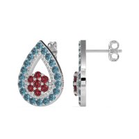 Teardrop Cluster Halo Earrings