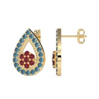 Teardrop Cluster Halo Earrings