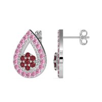 Teardrop Cluster Halo Earrings