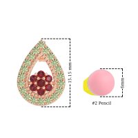 Teardrop Cluster Halo Earrings