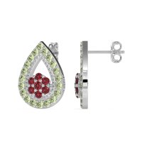 Teardrop Cluster Halo Earrings
