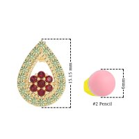 Teardrop Cluster Halo Earrings