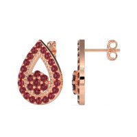 Teardrop Cluster Halo Earrings