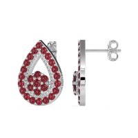 Teardrop Cluster Halo Earrings