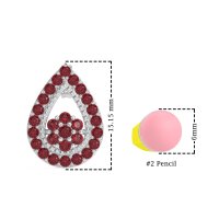 Teardrop Cluster Halo Earrings