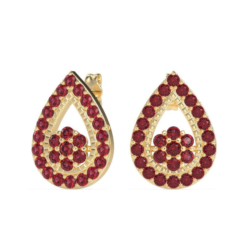 Teardrop Cluster Halo Earrings