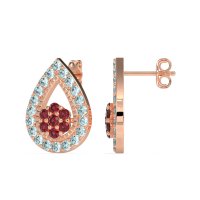 Teardrop Cluster Halo Earrings
