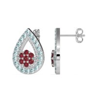 Teardrop Cluster Halo Earrings