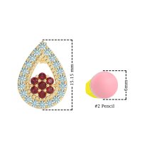 Teardrop Cluster Halo Earrings