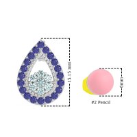 Teardrop Cluster Halo Earrings