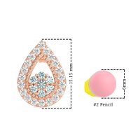 Teardrop Cluster Halo Earrings