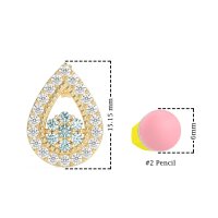 Teardrop Cluster Halo Earrings