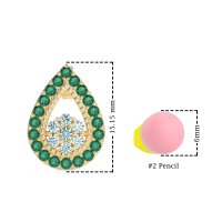 Teardrop Cluster Halo Earrings