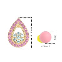 Teardrop Cluster Halo Earrings