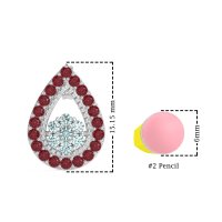 Teardrop Cluster Halo Earrings