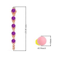 Dangling Chain Stud Drop Earrings