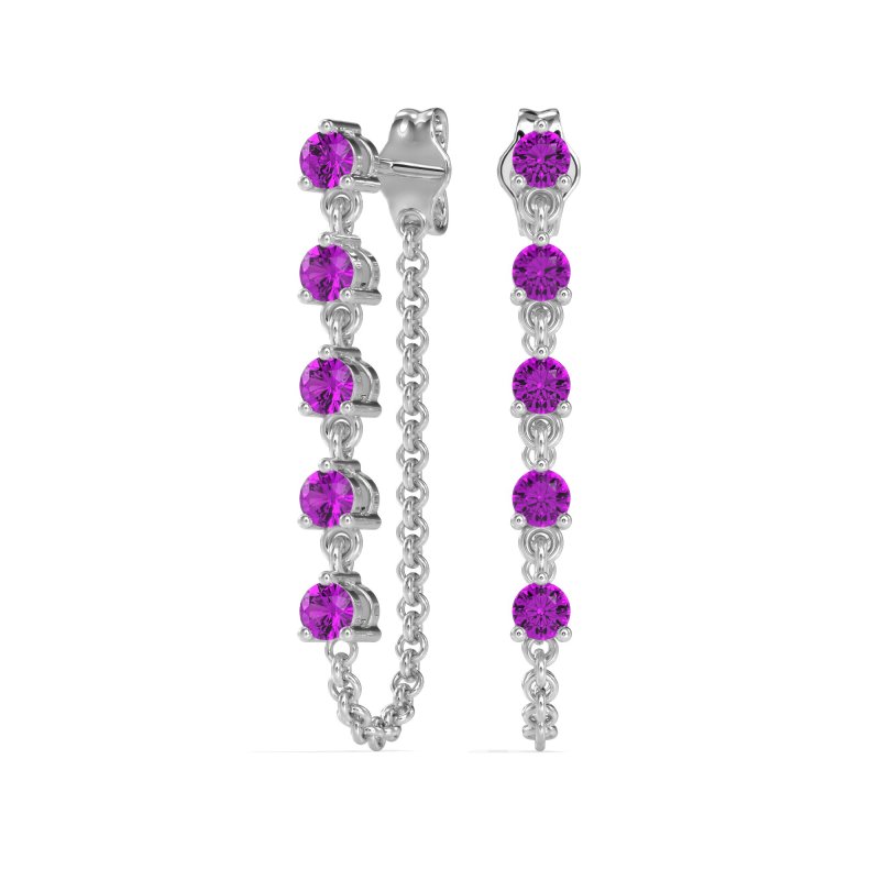 Dangling Chain Stud Drop Earrings