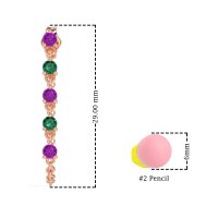 Dangling Chain Stud Drop Earrings