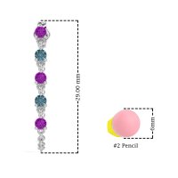 Dangling Chain Stud Drop Earrings