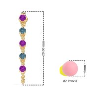 Dangling Chain Stud Drop Earrings