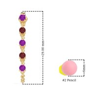 Dangling Chain Stud Drop Earrings