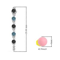 Dangling Chain Stud Drop Earrings