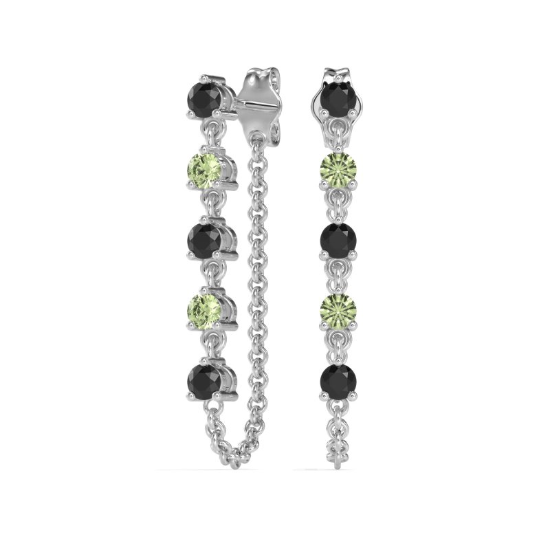 Dangling Chain Stud Drop Earrings