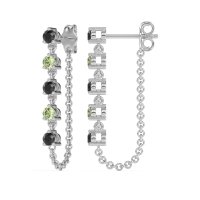 Dangling Chain Stud Drop Earrings