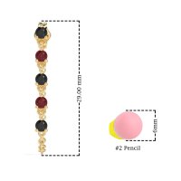 Dangling Chain Stud Drop Earrings