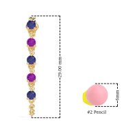 Dangling Chain Stud Drop Earrings
