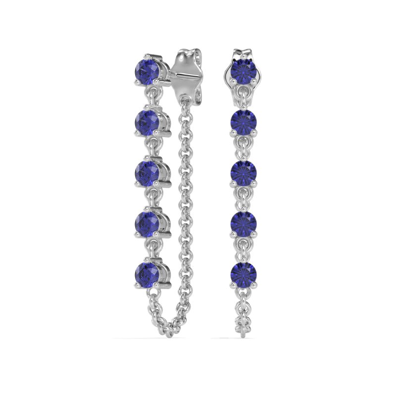 Dangling Chain Stud Drop Earrings