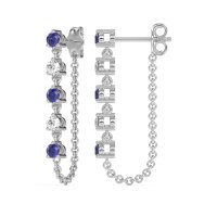 Dangling Chain Stud Drop Earrings