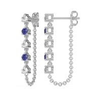 Dangling Chain Stud Drop Earrings