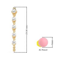Dangling Chain Stud Drop Earrings