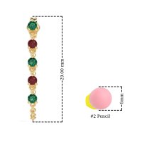 Dangling Chain Stud Drop Earrings