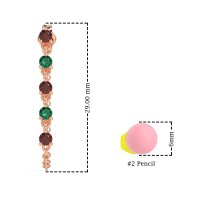 Dangling Chain Stud Drop Earrings