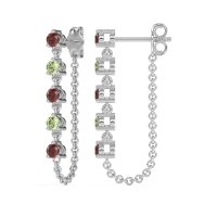 Dangling Chain Stud Drop Earrings