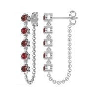 Dangling Chain Stud Drop Earrings