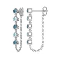 Dangling Chain Stud Drop Earrings