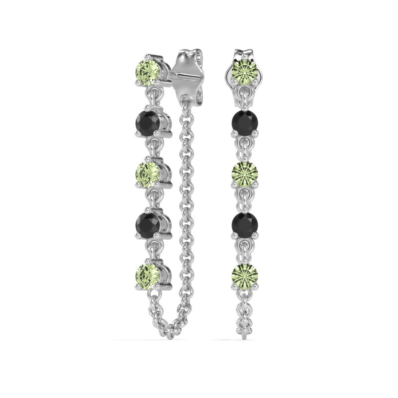 Dangling Chain Stud Drop Earrings