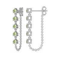 Dangling Chain Stud Drop Earrings