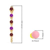 Dangling Chain Stud Drop Earrings