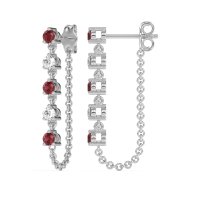 Dangling Chain Stud Drop Earrings