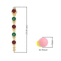 Dangling Chain Stud Drop Earrings