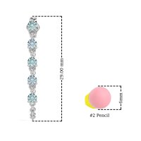 Dangling Chain Stud Drop Earrings