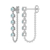 Dangling Chain Stud Drop Earrings